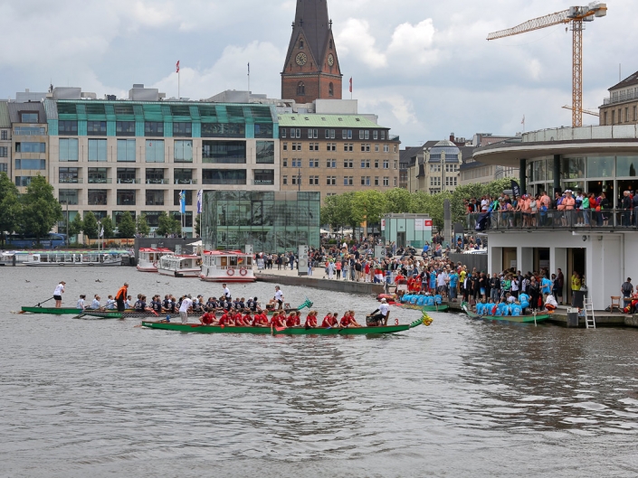 Drachenboot Rennen Inneren Alster. Freitag 8.6.2018